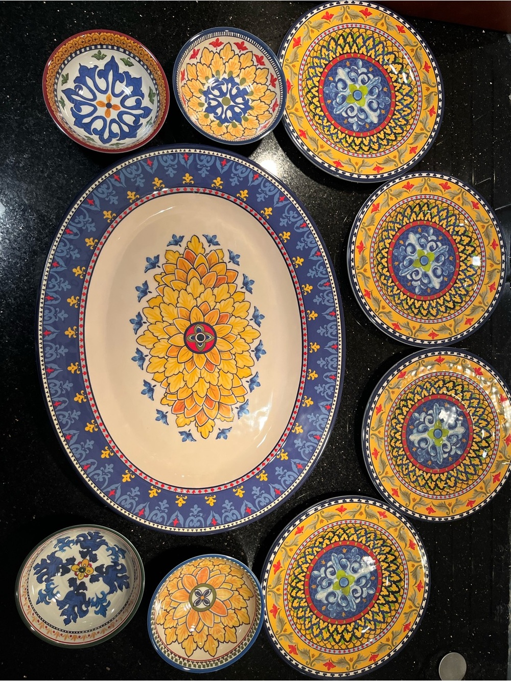 Williams Sonoma Sicily Outdoor Melamine Dinnerware and Serveware Set Multicolor